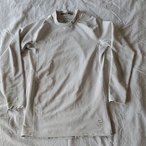 Nike Pro Men's Long Sleeve White Tee